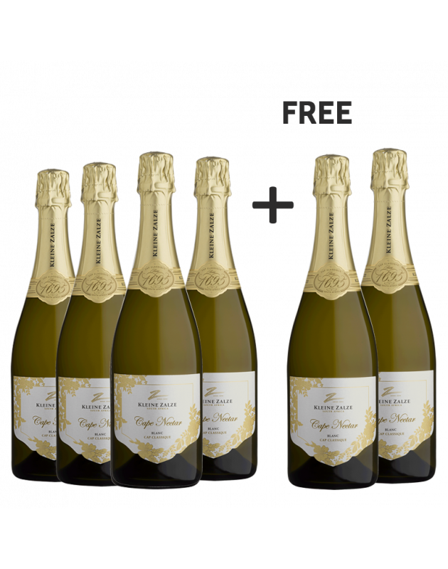 Kleine Zalze Cape Nectar Blanc Cap Classique NV Buy 4 and get 2 Free